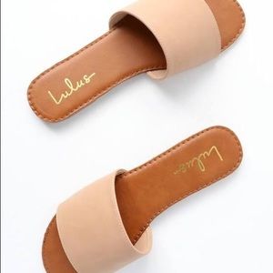 Addison Natural Slide Sandals Lulu’s